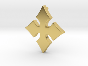 Cosplay Charm - Cross in Polished Brass