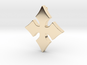 Cosplay Charm - Cross in 14k Gold Plated Brass