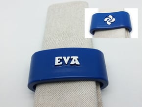 EVA napkin ring with lauburu in White Natural Versatile Plastic