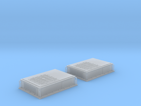 Rooftop-Mounted Air Conditioner Units (O scale) in Tan Fine Detail Plastic