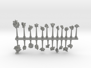 Crystal and Rock Asteroids sprue in Gray PA12