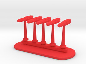 Rockets Sprue - Variant 4 in Red Processed Versatile Plastic