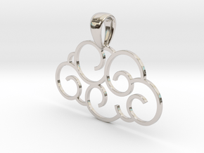 Cloudy in Rhodium Plated Brass