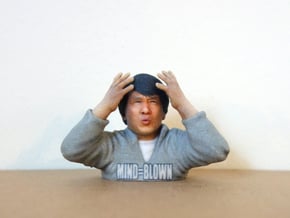 Jackie Chan Mind Blown meme 3D print. in Full Color Sandstone