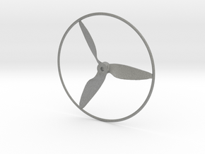 Drone Propeller - 5" CCW Pusher With Rim in Gray PA12