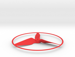 Drone Propeller - 5" CW Puller With Rim in Red Processed Versatile Plastic