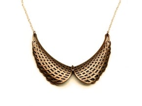 Collar Necklace (Mesh Edition) in Polished Bronzed Silver Steel