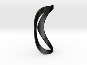 Finger Splint Open Top Ring - Thicker for Plastic  in Matte Black Steel