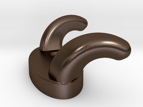Boar tusks | hanger in Polished Bronze Steel: Small