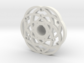 Quick Release Hub Circular Pattern in White Natural Versatile Plastic