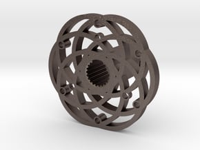 Quick Release Hub Circular Pattern in Polished Bronzed-Silver Steel