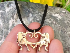 TRex pendant tyrannosaurus necklace in Polished Bronze