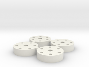 1.25 in Silver WPL Wheel Adapter in White Natural Versatile Plastic