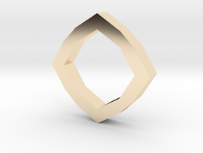 f110 grid octagon ring 1 gmtrx in 14k Gold Plated Brass