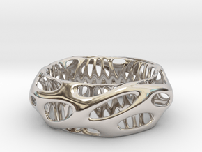 Chunky Voronoi​ Sterling Silver / Gold Bracelet in Platinum: Small