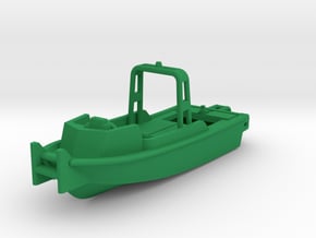 MKII Bridge Erection Boat in Green Processed Versatile Plastic: 1:144