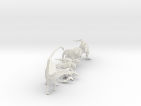 Mini Prehistoric Collection 3 in White Natural Versatile Plastic