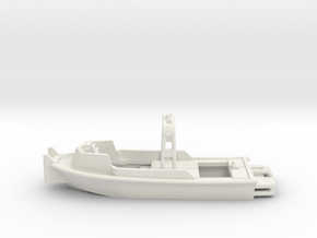 MKII Bridge Erection Boat (Waterline version) in White Premium Versatile Plastic: 1:87 - HO