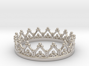 Princess/ Queen Crown in Rhodium Plated Brass