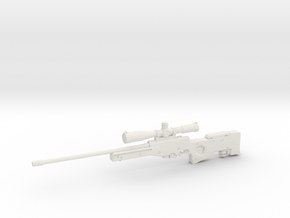 1:12 AWM Sniper Rifle in White Natural Versatile Plastic: 1:12