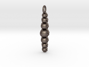 Ropes and Spheres Pendant in Polished Bronzed-Silver Steel