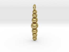 Ropes and Spheres Pendant in Natural Brass
