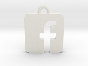 Facebook logo all materials necklace keychain gift in White Natural Versatile Plastic