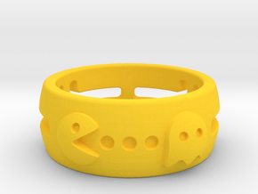 Pac-Man Ring in Yellow Processed Versatile Plastic: 4 / 46.5