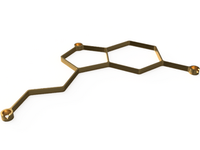 Serotonin Pendant in Polished Brass