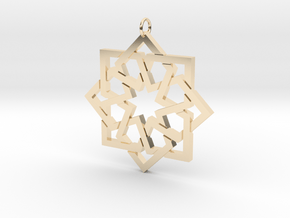 Simple Girih Pendant in 14k Gold Plated Brass