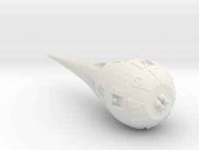 Galactic Patrol Crusier with Open Gunports in White Natural Versatile Plastic: Medium