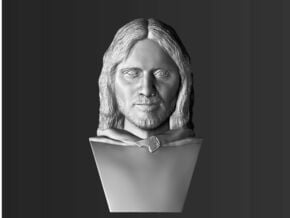 Aragorn from the Lord of the Rings bust in White Natural Versatile Plastic