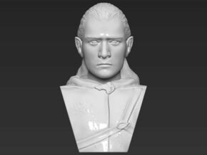Legolas from the Lord of the Rings bust in White Natural Versatile Plastic