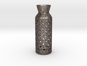Vase_06 in Polished Bronzed-Silver Steel