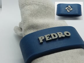 PEDRO 3D Napkin Ring with lauburu in White Natural Versatile Plastic