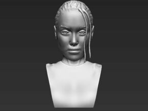 Lara Croft from Tomb Raider bust in White Natural Versatile Plastic