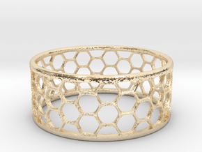 Hexagonal Ring in 14k Gold Plated Brass: 1.75 / -
