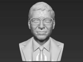 Bill Gates bust in White Natural Versatile Plastic