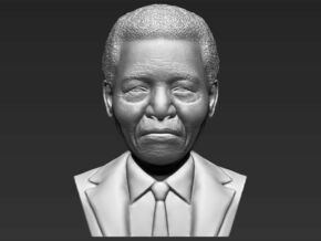 Nelson Mandela bust in White Natural Versatile Plastic