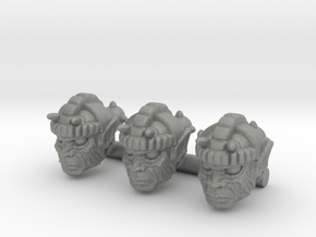 Mace Ape Head - Multisize in Gray PA12: Extra Small