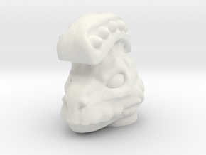 Dino Man Head - Multisize in White Natural Versatile Plastic: Medium