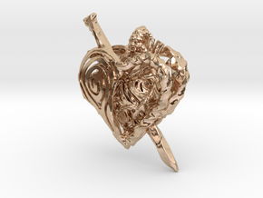 Iron Heart Perfume Locket V.2 in 14k Rose Gold Plated Brass