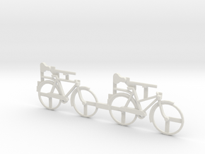 O Scale Bicycles in White Natural Versatile Plastic