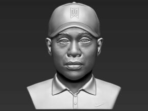Tiger Woods bust in White Natural Versatile Plastic
