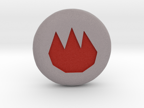 Runescape Fire Rune in Natural Full Color Sandstone