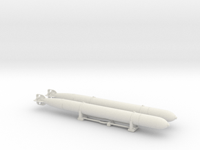 1/32 DKM Schnellboot Torpedo Mounted Set in White Natural Versatile Plastic
