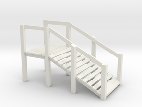 O Scale Cattle Ramp in White Natural Versatile Plastic