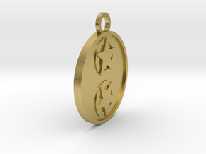 Two of Pentacles in Natural Brass