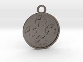 Four of Pentacles in Polished Bronzed-Silver Steel