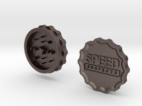 Speed Suspects Herbal Grinder in Polished Bronzed-Silver Steel
